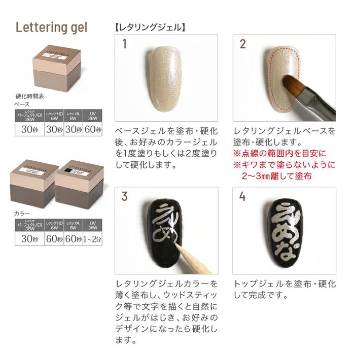 エメナ　レタリングジェル ３点セット